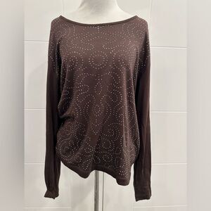 Chico’s Large Brown Studded Women's Top